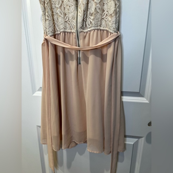 Forever 21 Womens Sleeveless Pastel Pink Floral Dress Size Medium - Picture 4 of 8